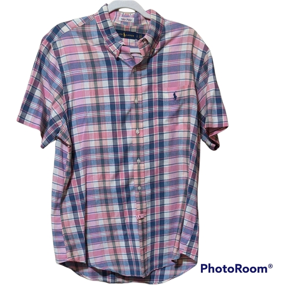 Ralph Lauren Other - Ralph Lauren madras casual shirt short sleeve plaid cotton Large